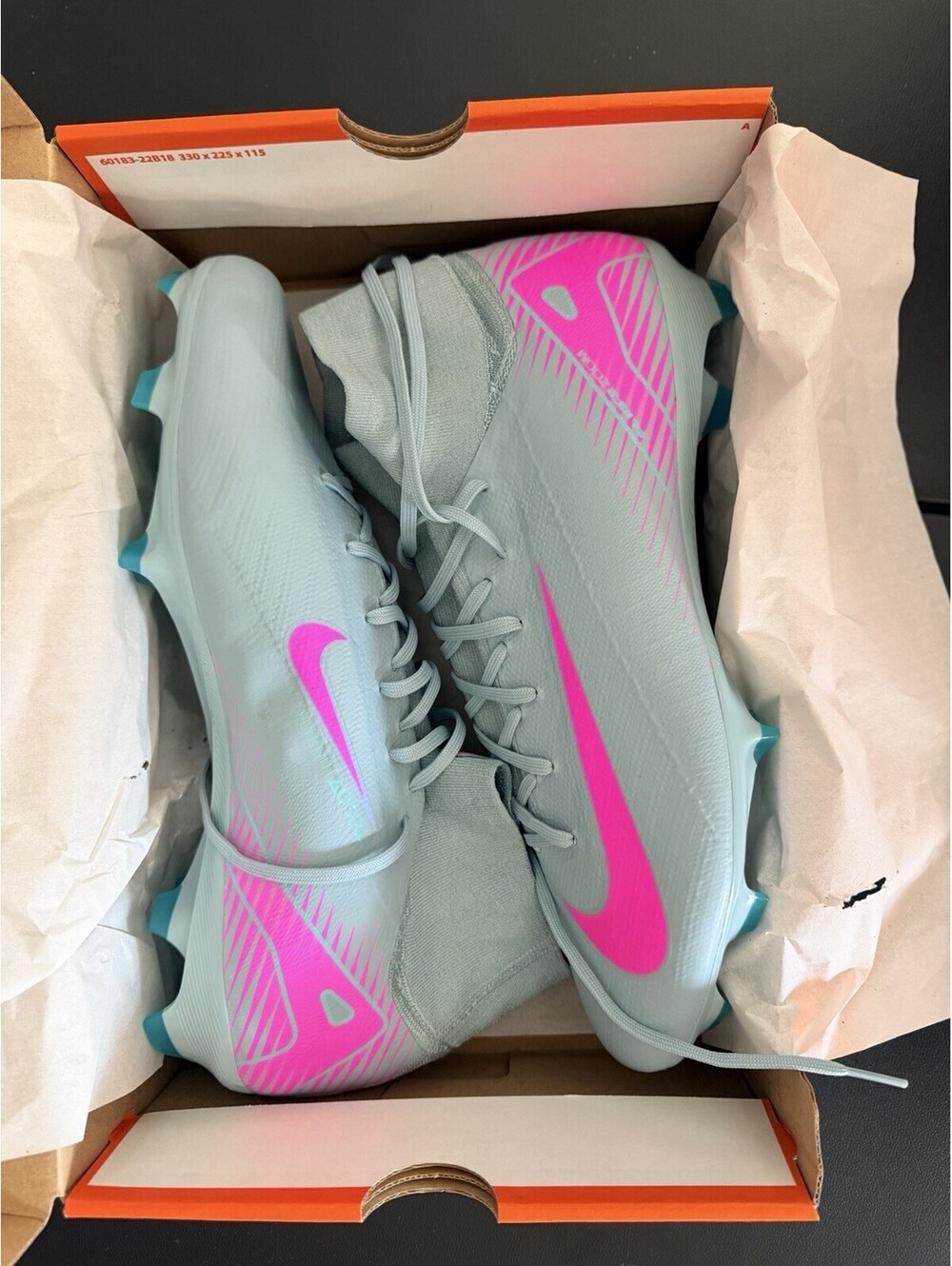 NEW Nike ZM Mercurial Superfly 10 Elite FG Men 13 Cleats Ocean Cube/Pink Blast